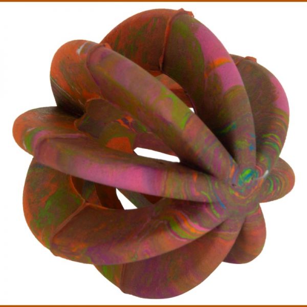 Natural Rubber Dog Toy- Fan Ball - Image 2