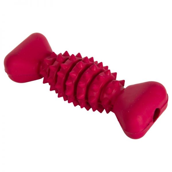 Natural Rubber Dog Toy- Studded Bone - Image 3